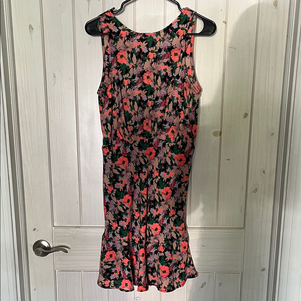 J. Crew Floral Midi Dress - Pink and Black